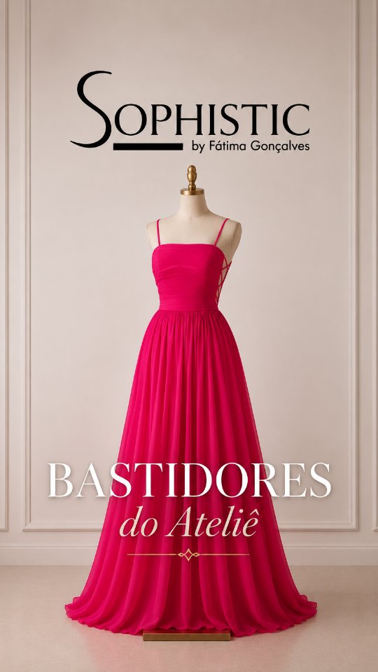 Antes de existir um vestido pronto, existe criação.

Modelagem, corte, construção e cuidado em cada detalhe — tudo feito em nosso próprio ateliê.

É assim que um vestido SOPHISTIC começa a ganhar forma. ✨

Você não escolhe apenas um vestido