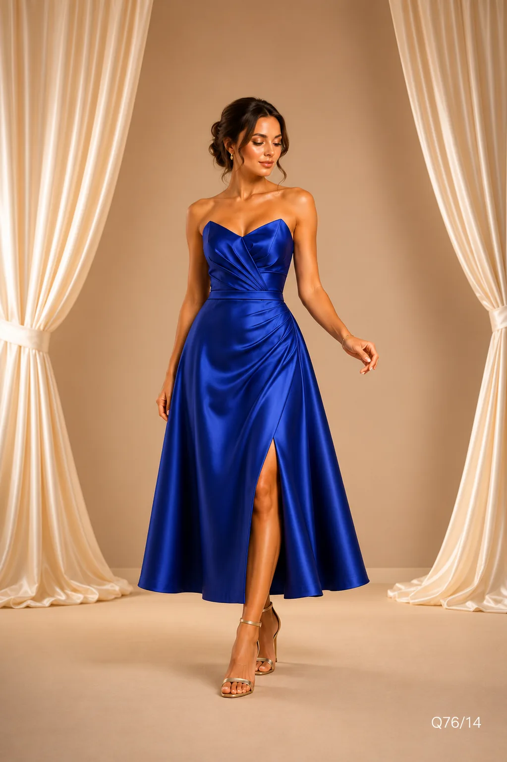 Vestido Curto Tomara que Caia com Fenda
