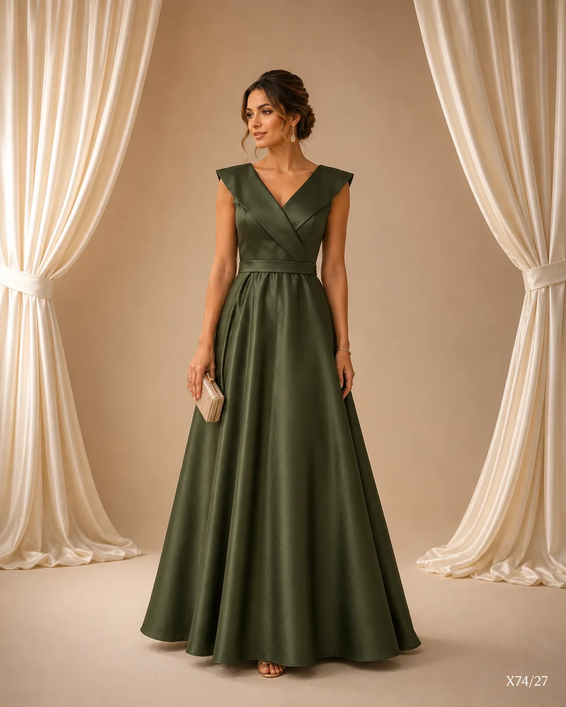 Vestido Longo Godê com Dobrão